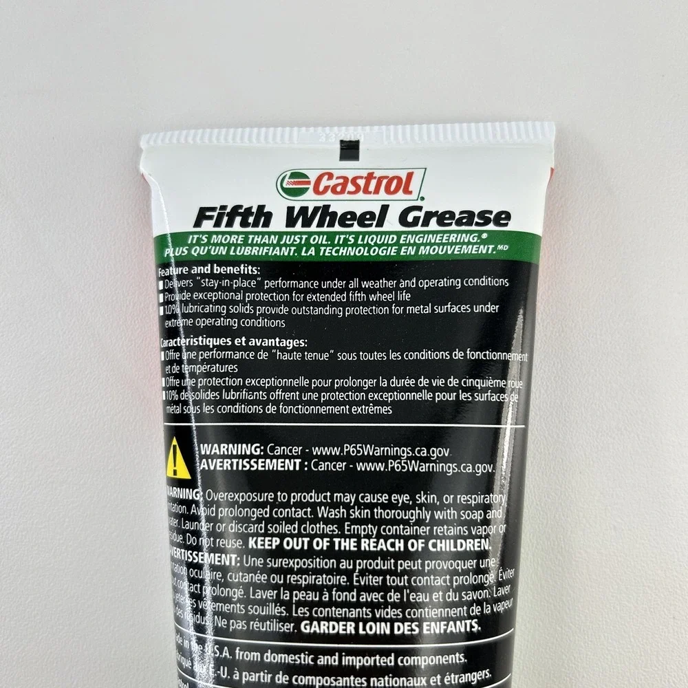 1 x Castrol 5th Wheel Grease NLGI #2 Camper Semi-Truck Goose Neck Trailer 8 oz